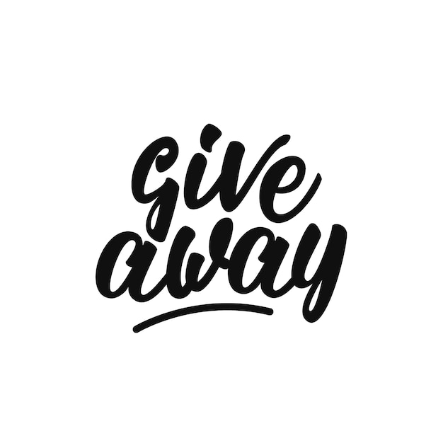 Give away lettering 