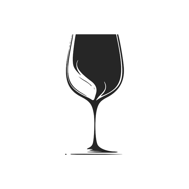 Give an elegant and classy look to your brand with the black and white GLASS OF WINE logo