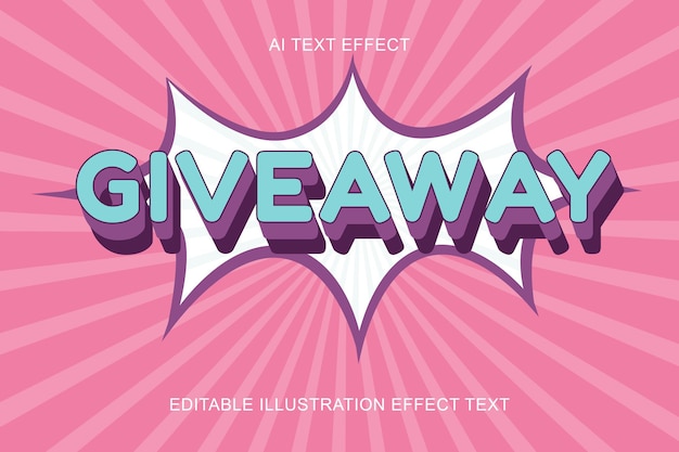 Giveaway 3D Text Effect