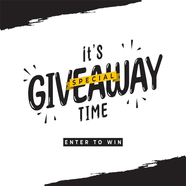 Giveaway banner template Gift social media follow like share