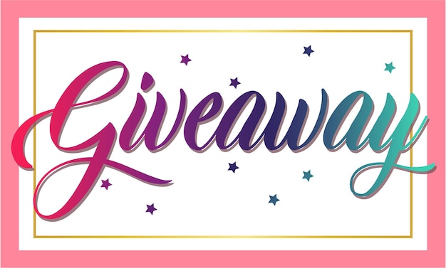 Giveaway colorful gradient, eps vector