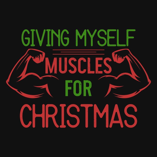 Giving myself muscles for Christmas tshirt designs