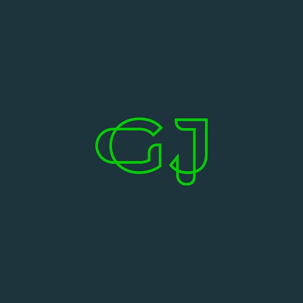 Vector gj jg letter logo