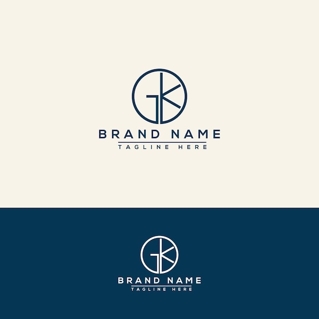 GK logo Design Template Vector Graphic Branding Element.