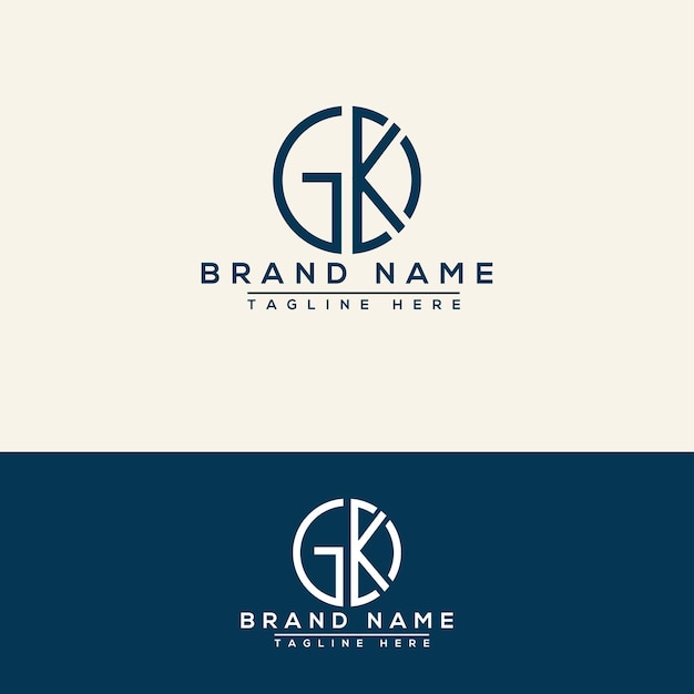 GK logo Design Template Vector Graphic Branding Element.