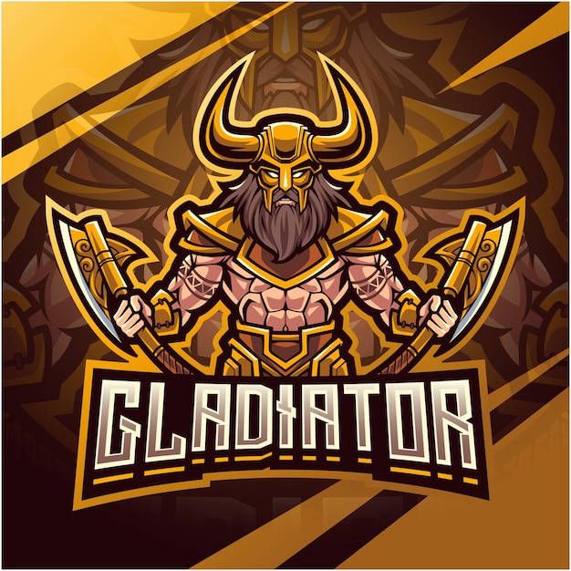 Gladiator esport mascot logo design