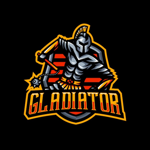 Gladiator mascot logo esport gaming