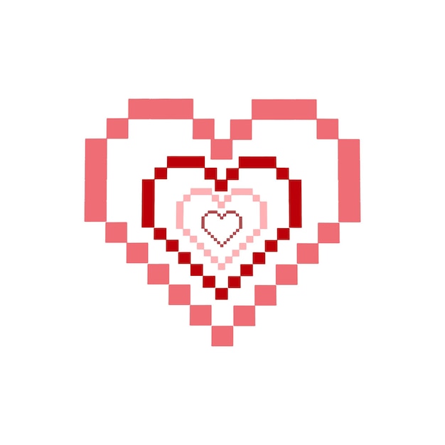 Glamor heart y2k aesthetic 2000s Symbol of Valentine's Day Vector illustration in flat style