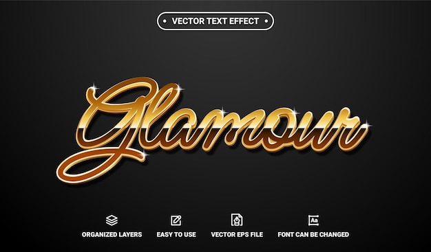 Glamour Editable Vector Text Effect