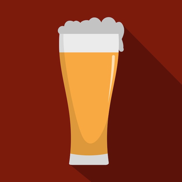 Glass of beverage icon Flat illustration of glass of beverage vector icon for web