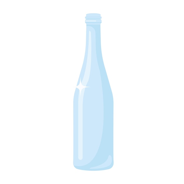 Glass bottle Cartoon vector illustration isolated object