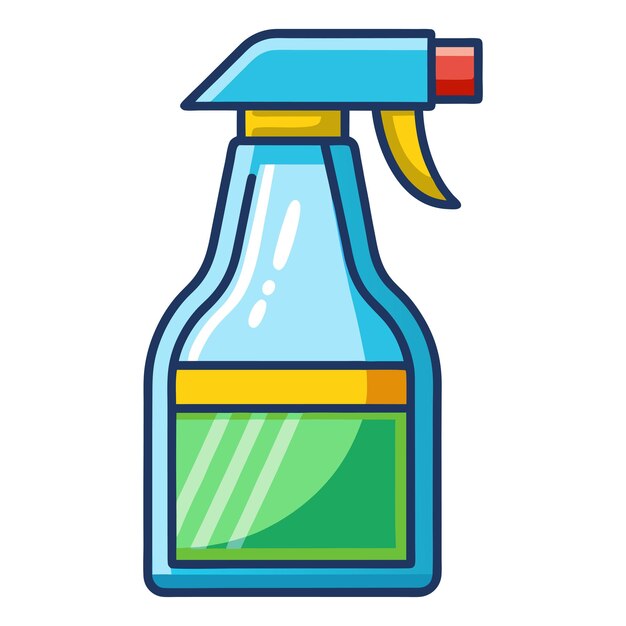 Vector glass cleaner clipart vector art and illustration