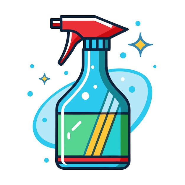 Vector glass cleaner clipart vector art and illustration