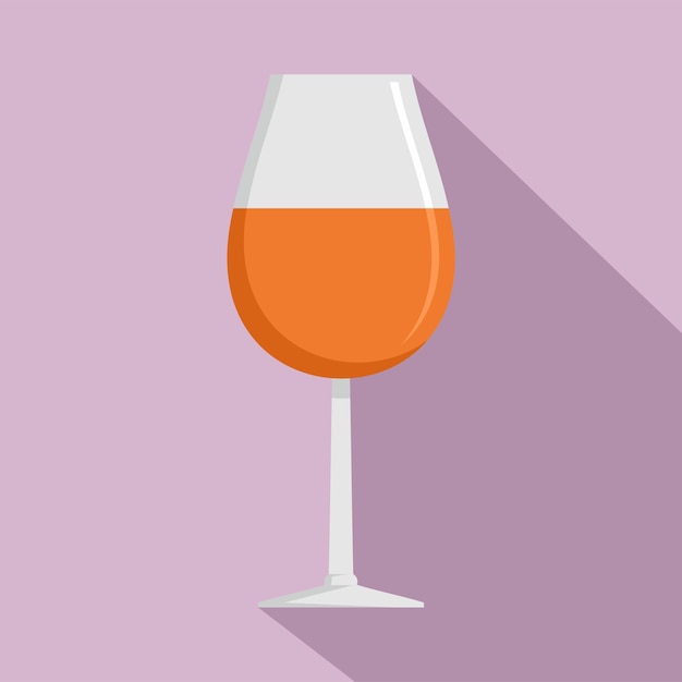 Glass of cognac icon Flat illustration of glass of cognac vector icon for web design