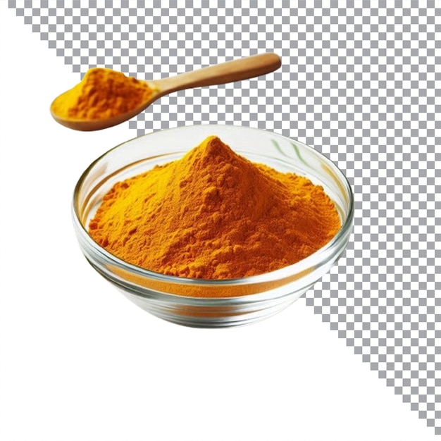 Vector a glass container with orange powder and a pair of spoons in it