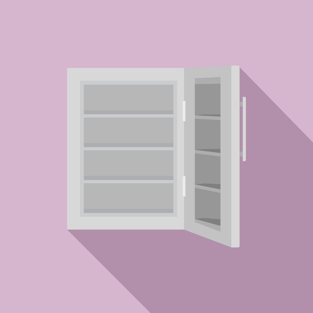 Glass door fridge icon Flat illustration of glass door fridge vector icon for web design