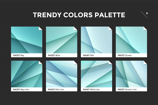 Glass facet gradient template