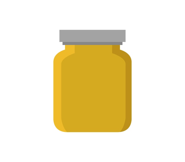 Glass jar with honey