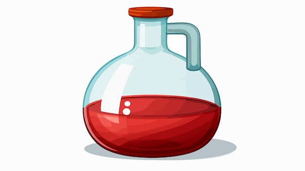 Vector a glass jug with red liquid on a white background vector art illustration