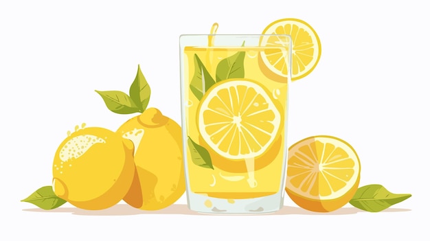 a glass of lemons and lemons with a lemon on it