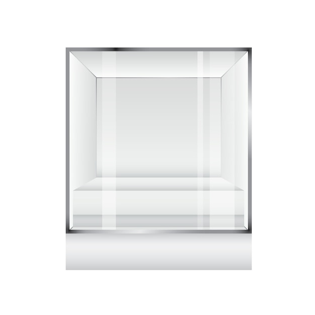  Glass Showcase Display in Cube Form for Presentation