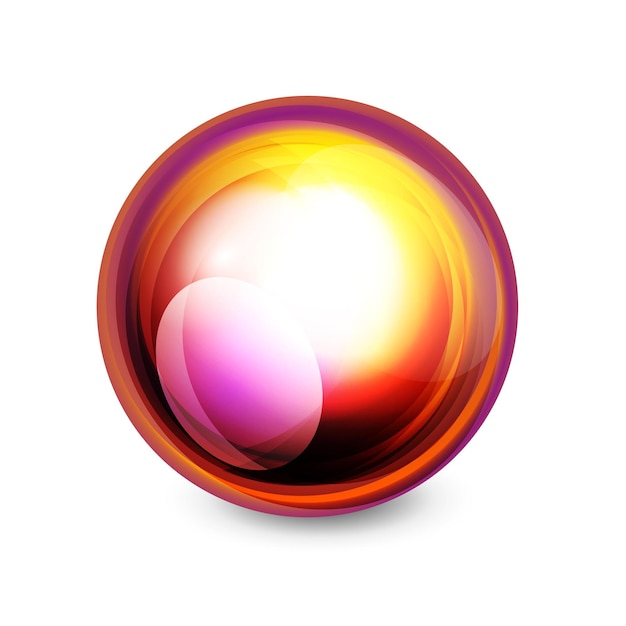 Glass sphere, futuristic abstract element. Vector illustration for your text, photo inside or message.