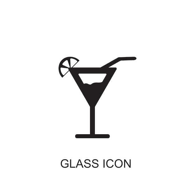 Glass vector icon icon