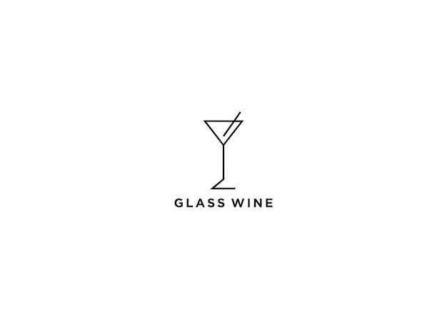 glass wine logo design vector illustration