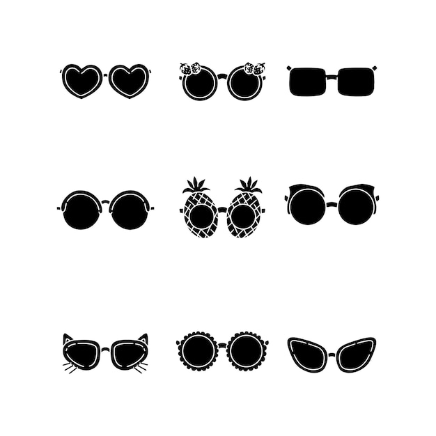 Glasses hand drawn solid icon vector illustration