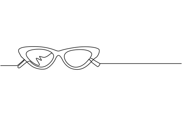 Vector glasses icon line continuous drawing vector one line eyeglasses icon vector background eyeglasses