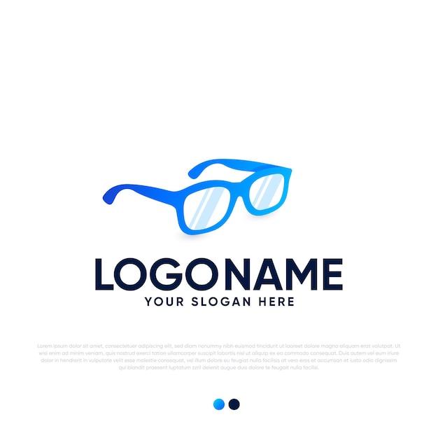 Glasses Logo design premium vector