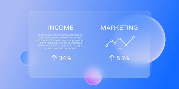 Glassmorph presentation template design