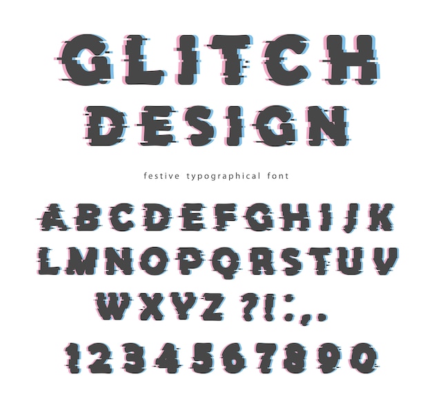 Glitch font design