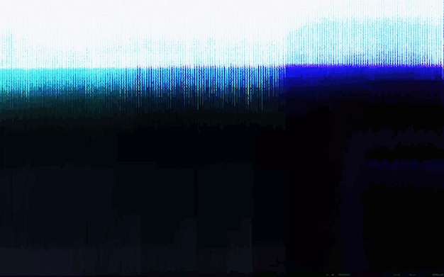 Vector glitch or static noise texture with white stripes and blue colored pixels no signal 404 error abstract background glitch screen effect background overlay digital pixel dots noise glitch error