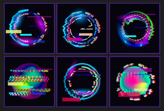 Glitched Oval's Frame Design set. 