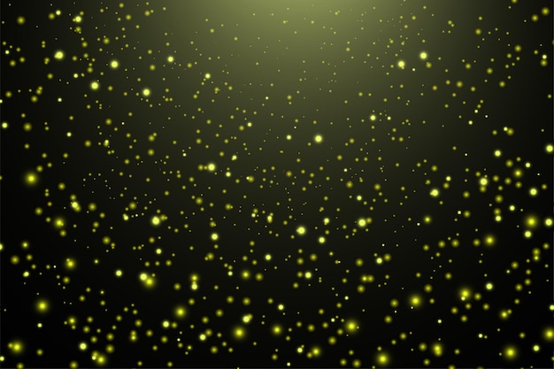 Vector glitter abstract background gold on black. overlay