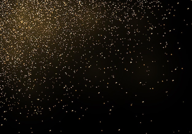 Glitter gold particles sparkles Golden sparkling magical dust Light effect Sparks and stars shine