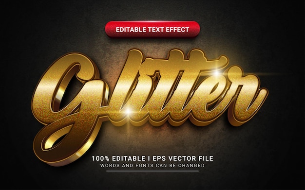 Glitter text effect