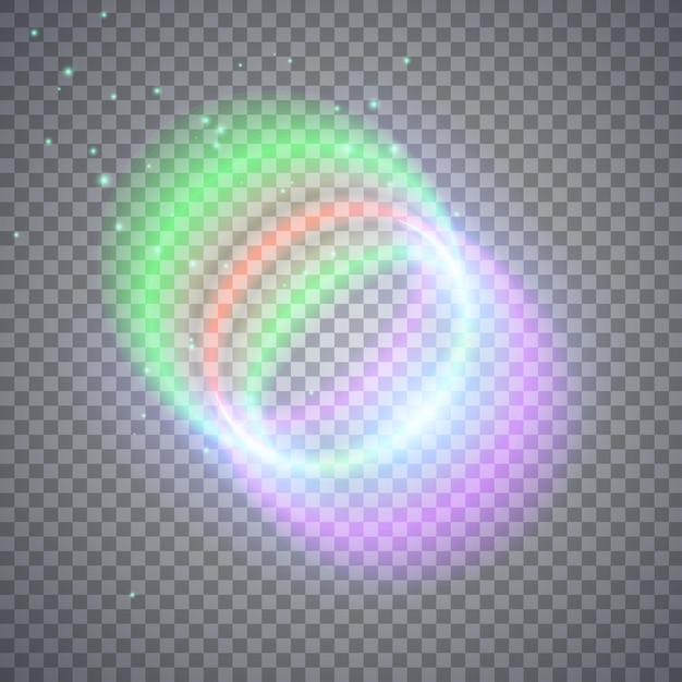 Vector glittering magic circles