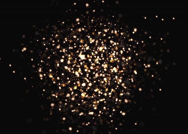 Glitters on a transparent background. Sparks stars, sparkle with a special light effect. Star dust.