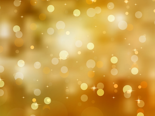 Glittery gold bokeh lights