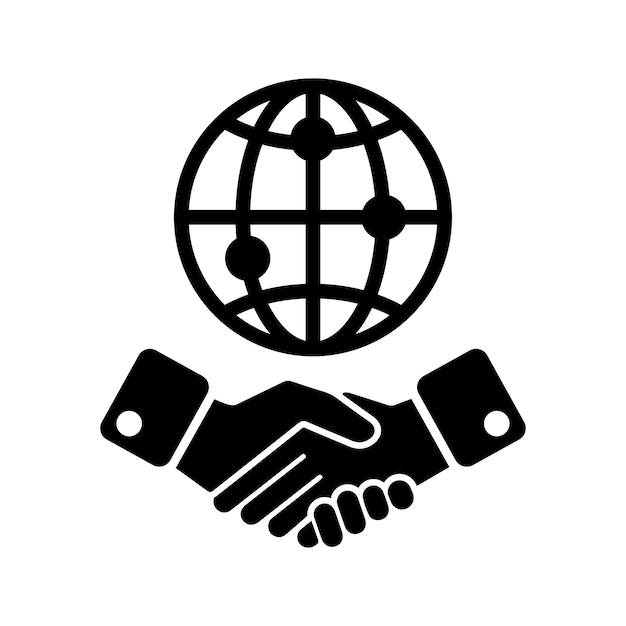 Global Business icon Black vector design