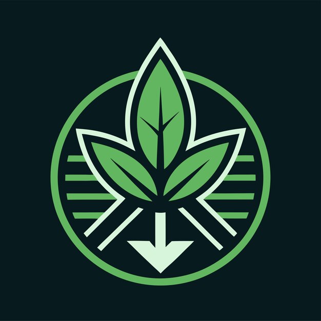 global cannabis line art logo design vector art and illustration