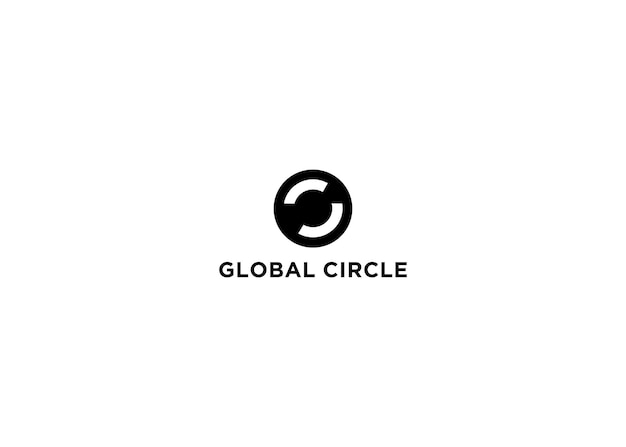 global circle logo design vector illustration