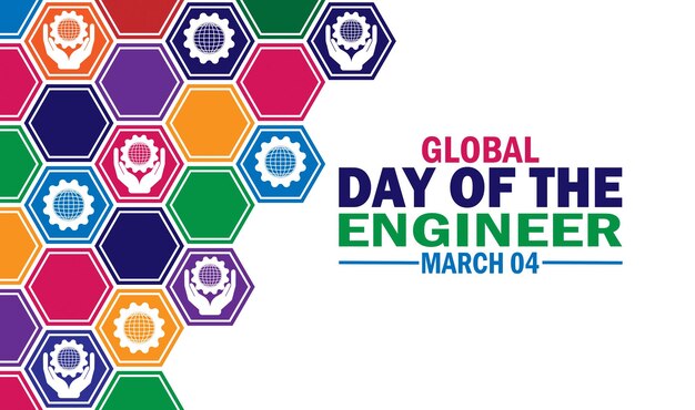 Global Day Of The Engineer Vector Template Design Illustration March 4 Suitable for greeting card