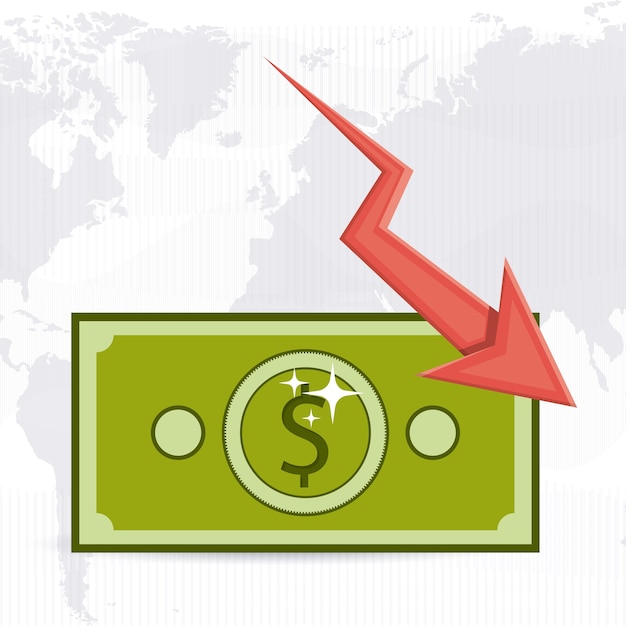 Global Economy concept with money icons 