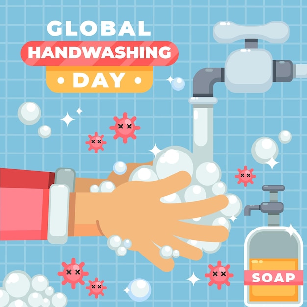 Global handwashing day concept