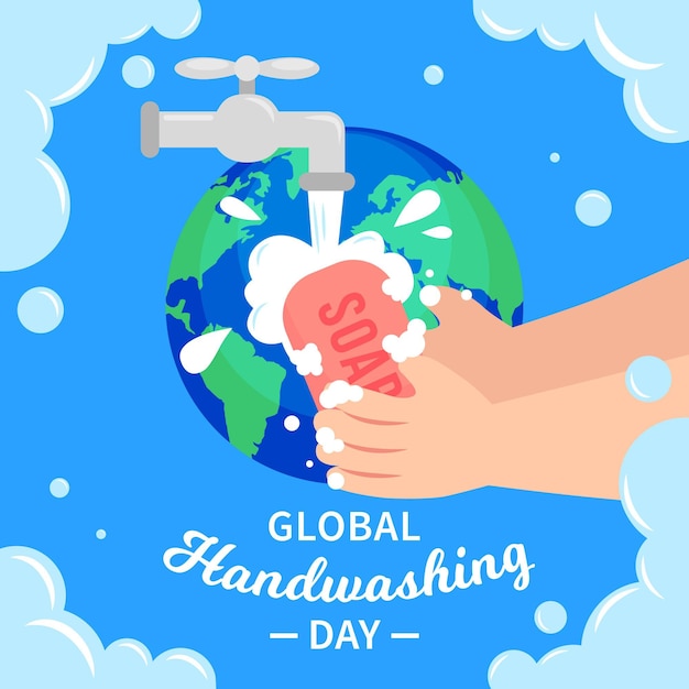 Global handwashing day illustration