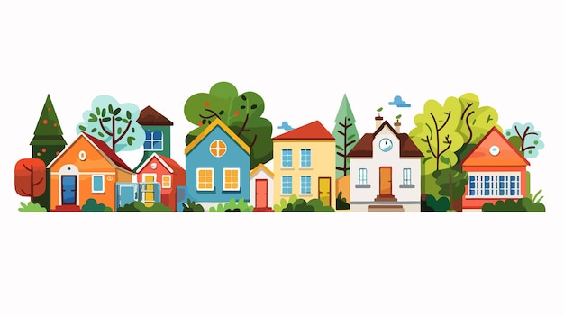 Vector global homes vector illustration on white background