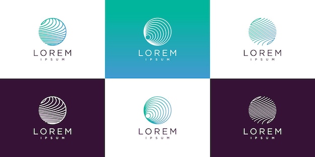 Global logo design with creative unique concept Premium Vector